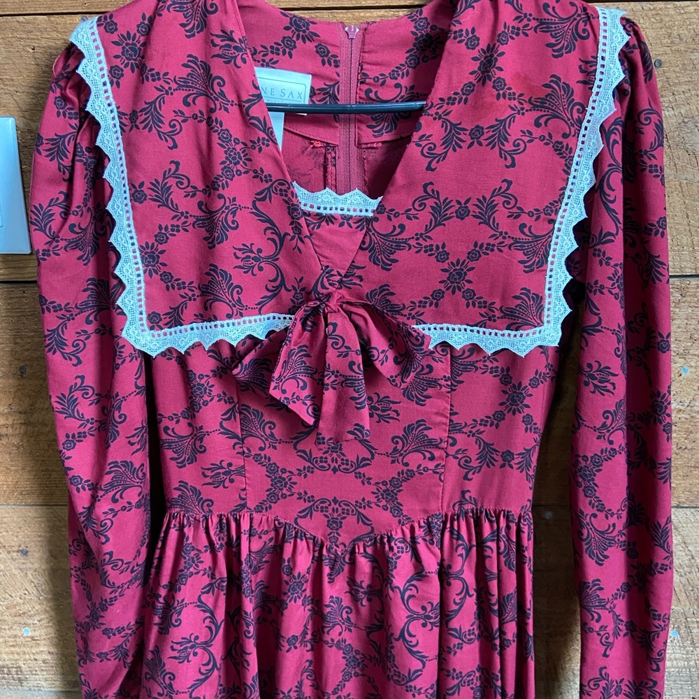 Vintage Gunne Sax prairie collar dress size 9 - Picture 2 of 14